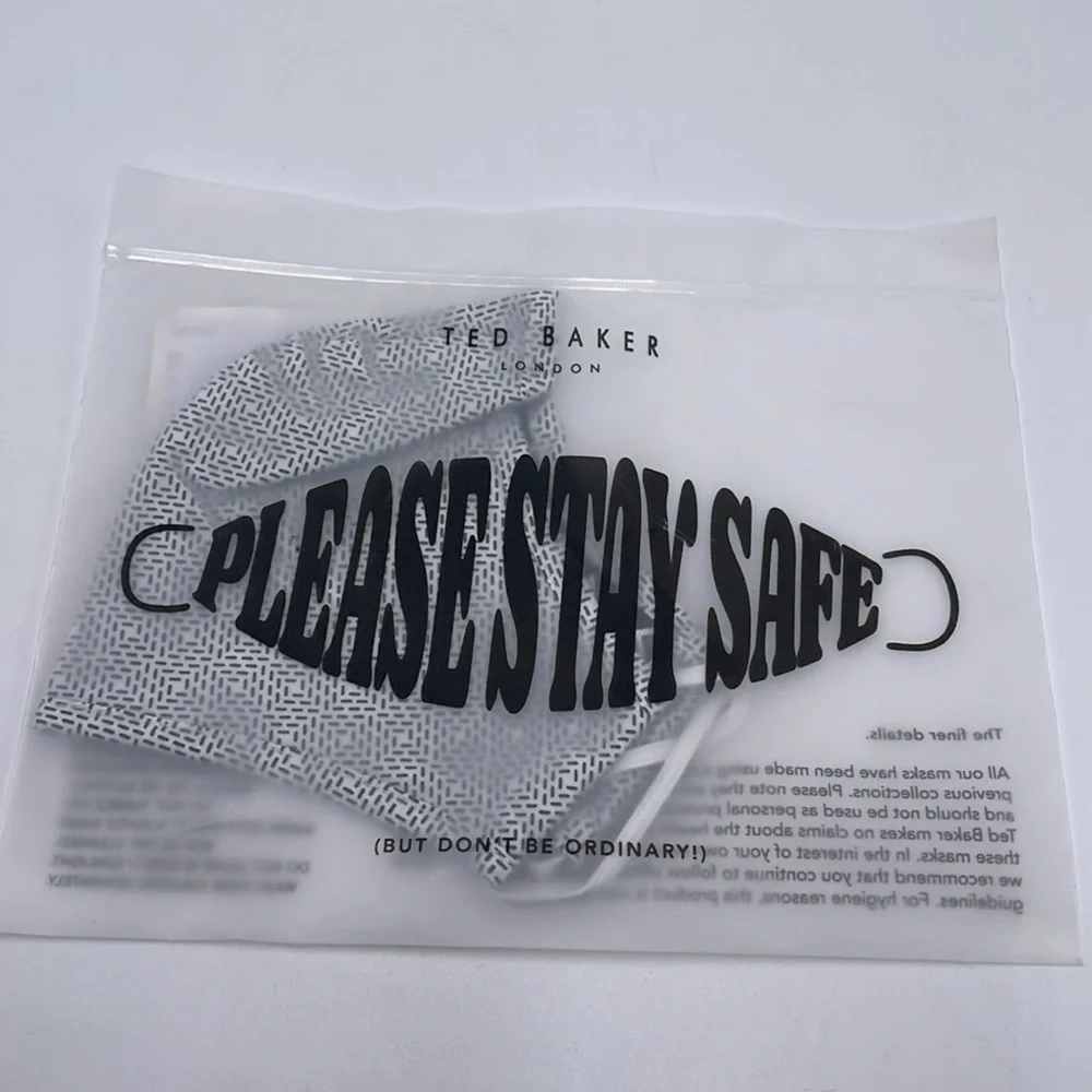 TED BAKER LONDON Reversible Reusable FACE MASK  NWT  OS